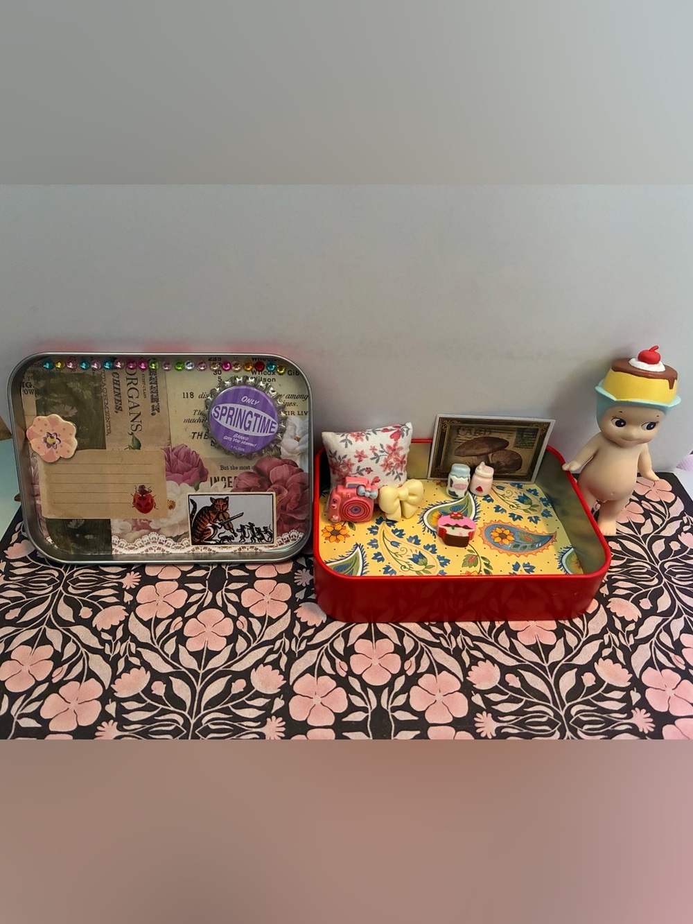 Handmade sonny angel bed trinket tin <3